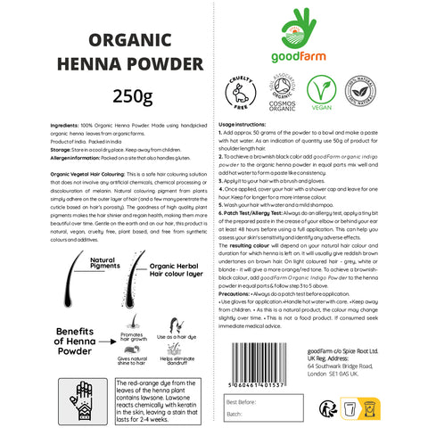 goodFarm Organic Henna Powder 250g