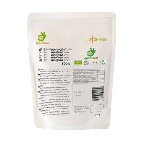 goodFarm Bio Ashwagandha Pulver 500g