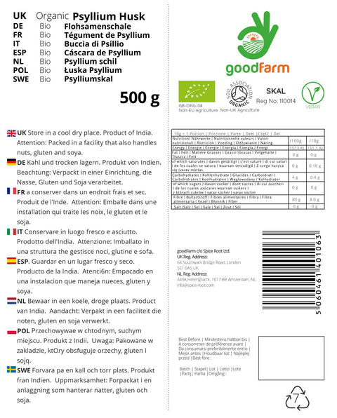 goodFarm Bio Flohsamenschalen 500g