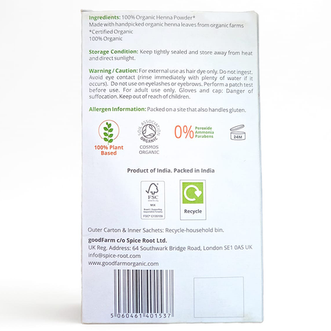 goodFarm Organic Henna Powder 250g