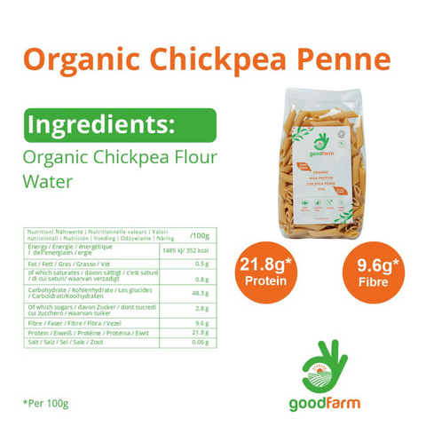 goodFarm Organic Chickpea Penne 250g x 4