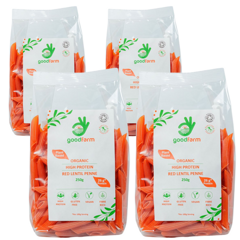 goodFarm Organic Red Lentil Penne 250g x 4