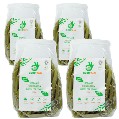 goodFarm Organic Green Pea Penne 250g x 4